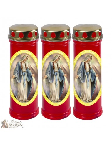 Bougie cimetière Vierge Miraculeuse