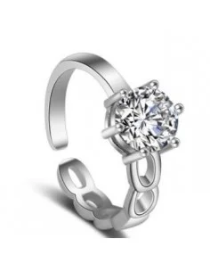 Anillo Brillante Ajustable - plata 925