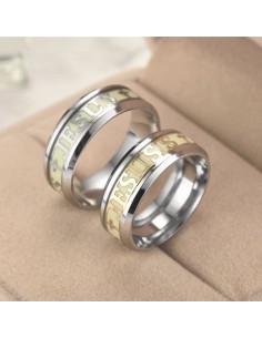 Jesus Fluorescent Ring - Stainless Steel