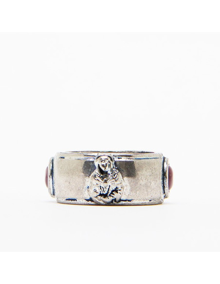 Anello del Sacro Cuore di Gesù e la Madonna dei Sette Dolori - viola