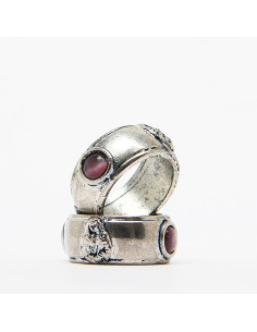 Anello del Sacro Cuore di Gesù e la Madonna dei Sette Dolori - viola