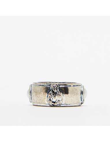 Heilige Hart Ring van Jezus en Onze Lieve Vrouw Zeven Smarten - wit