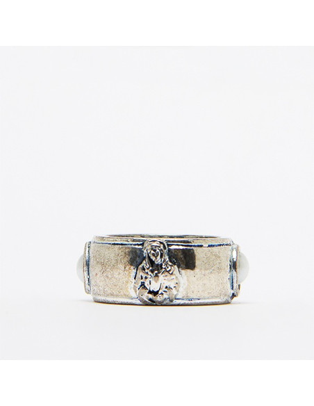 Anillo del Sagrado Corazón de Jesús y Nuestra Señora Siete Dolores - blanco