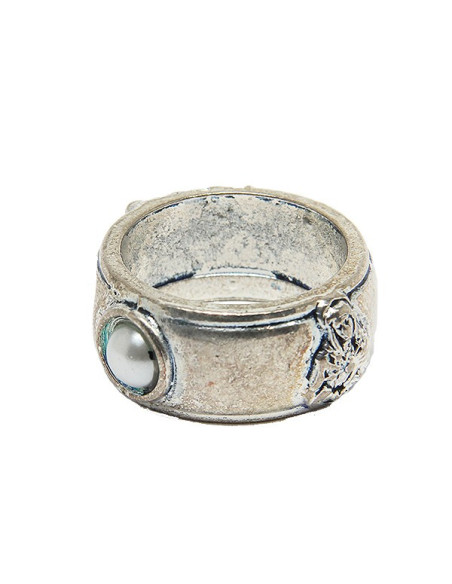 Anello del Sacro Cuore di Gesù e la Madonna dei Sette Dolori - bianco