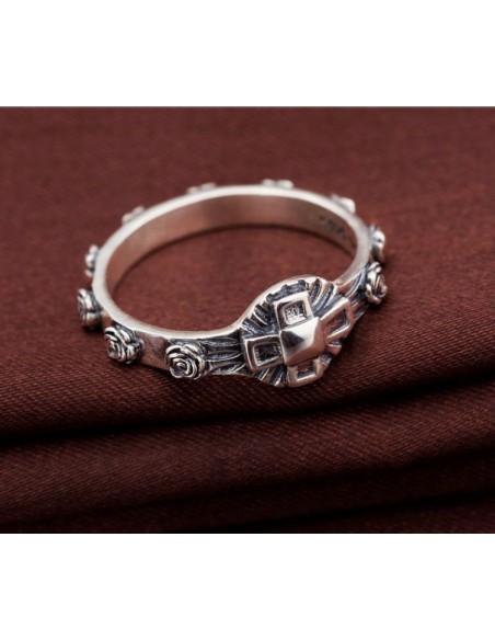 Ring tien rozen - zilver 925