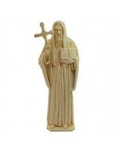 San Benito statua in polvere marmo - 22 cm