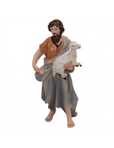 Pastore seduto con pecora - 12 cm