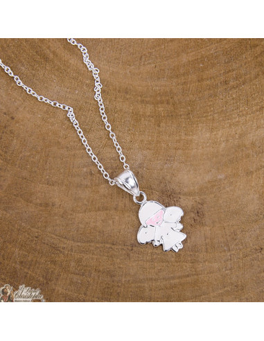 Necklace pendant angel pastel - silver 925