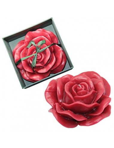 Vela en forma de rosa perfumada