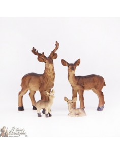 Deer - doe - fawn - figurines - 4 pc set