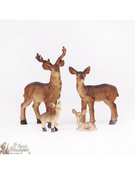 Deer - doe - fawn - figurines -  4 pc set