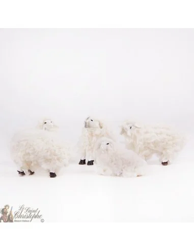 Schapenvacht Decoratie Kerstdorp - 5 stuks