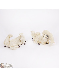 Moutons décoration village de Noël - 2 pcs