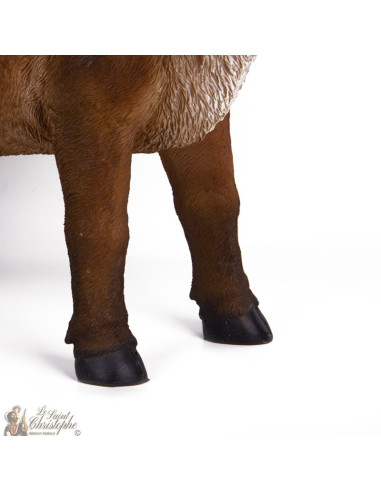 Stand-up colored beef for Christmas crib - 40 -50 cm