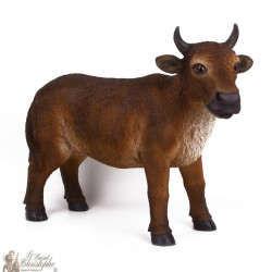 Stand-up colored beef for Christmas crib - 40 -50 cm
