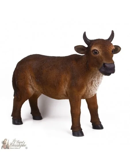 Stand-up colored beef for Christmas crib - 40 -50 cm