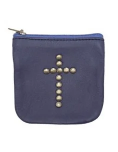 Purple leather case with cross