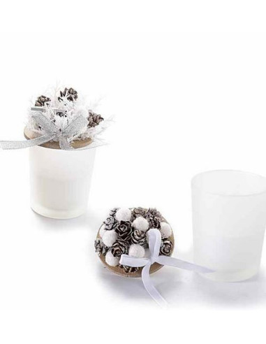 Vela de Navidad en tee con luz perfumada