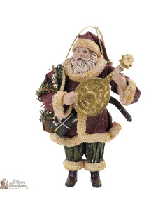 Père Noël musicien suspension - Sapin