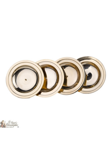 Christmas wreath candle holder pic - copper - 4 pieces