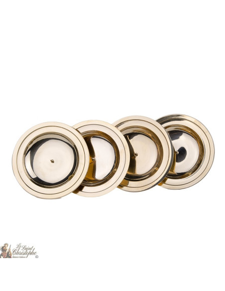 Bougeoir pic pour couronne de l'Avent Noël - cuivre - 4 pièces