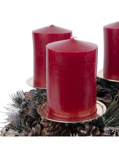 Christmas wreath candle holder pic - copper - 4 pieces