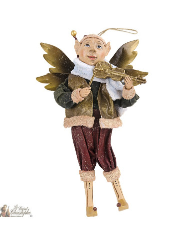 Elfe musicien suspension - Sapin