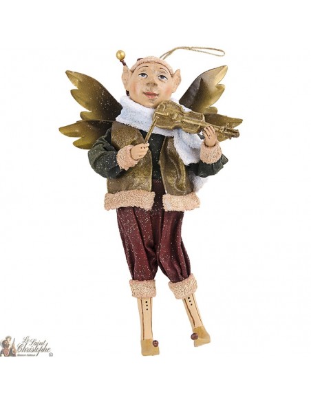 Elfe musicien suspension - Sapin