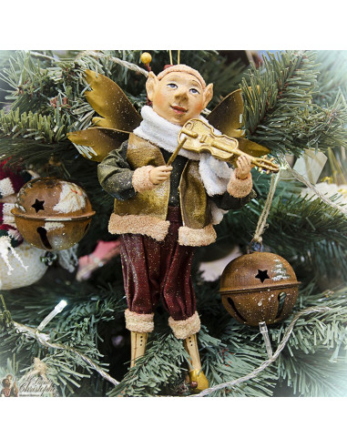 Sospensione musicista elfo - Sapin