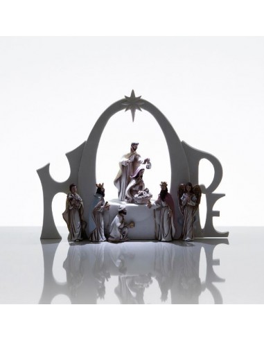 Crèche de Noël moderne - résine