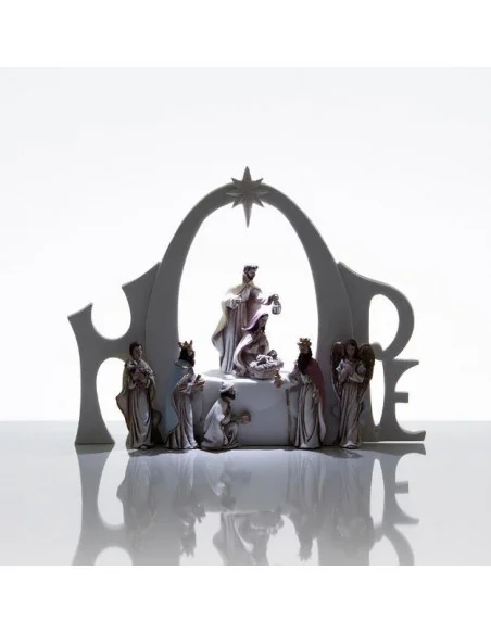 Crèche de Noël moderne - résine