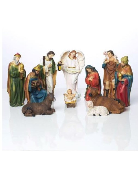 Resin Christmas crib - 11 pieces