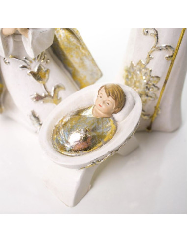 Modern Christmas crib - resin