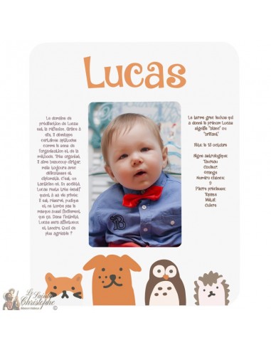 Cadre photo Signification prénom - personnalisable