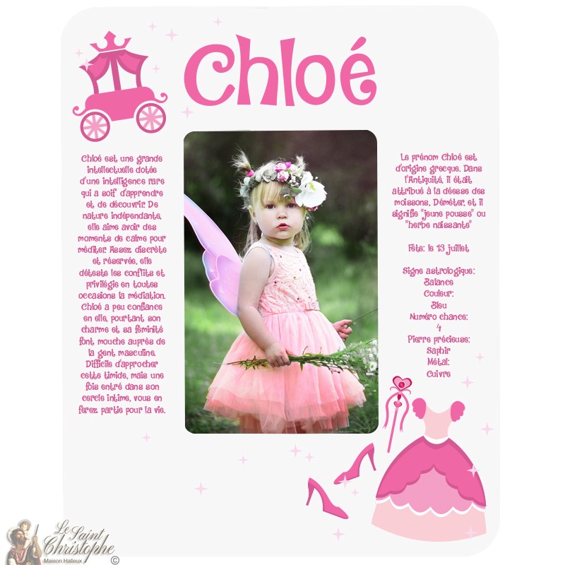 Cornice Fotografica Con Il Nome Del Bambino