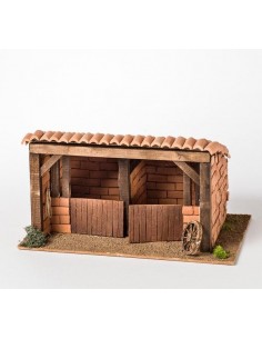 écurie - décoration village de Noël