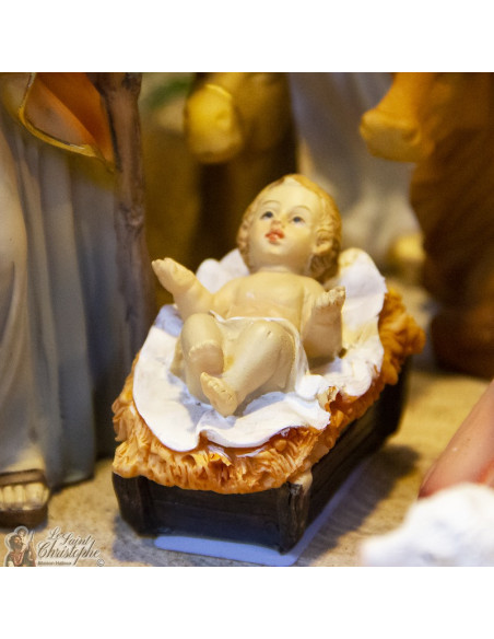 Resin Christmas crib - 11 pieces