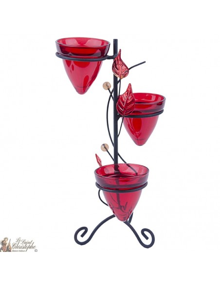 Portacandele Tea Light rosso