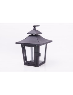 Black wrought iron lantern