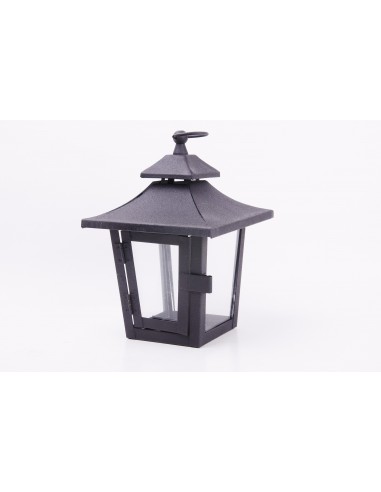 Black wrought iron lantern