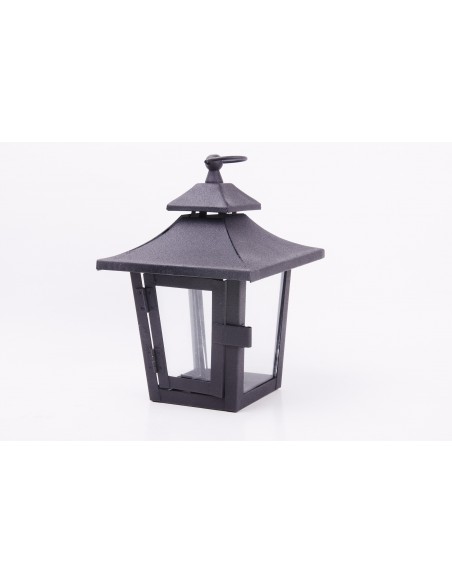 Black wrought iron lantern