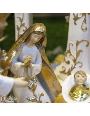 Modern Christmas crib - resin