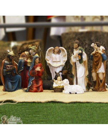 Crèche de Noël résine - 11 pièces