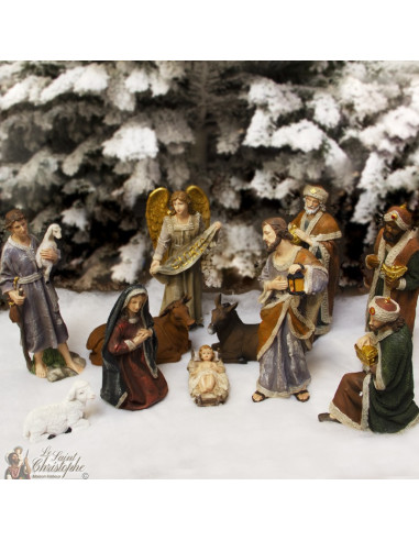 Presepio in resina - 11 pezzi