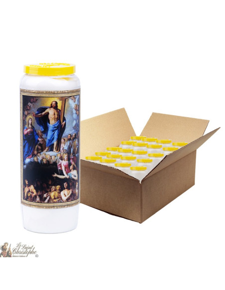 Velas de Novena con Almas del Purgatorio - 20 piezas