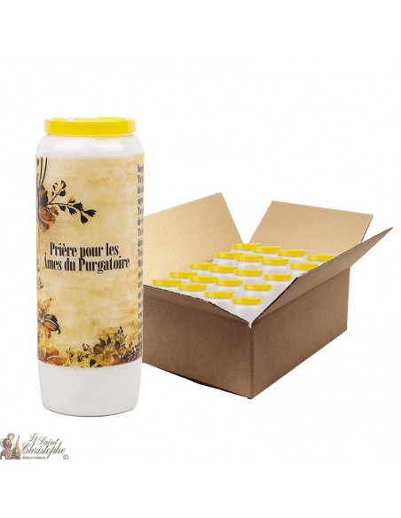 Bougies de Neuvaine aux Âmes du Purgatoire - 20 pièces