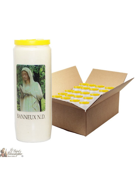 Virgin Novena candles of the poor of Banneux N.D. - 20 pieces