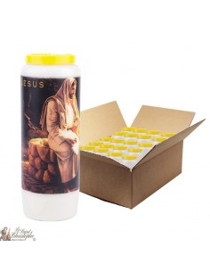 Novena candle to Jesus - Well 1 - carton 20 pieces
