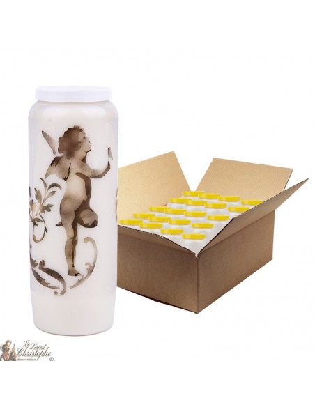 Bougies de Neuvaine Ange Vintage  - 20 pièces