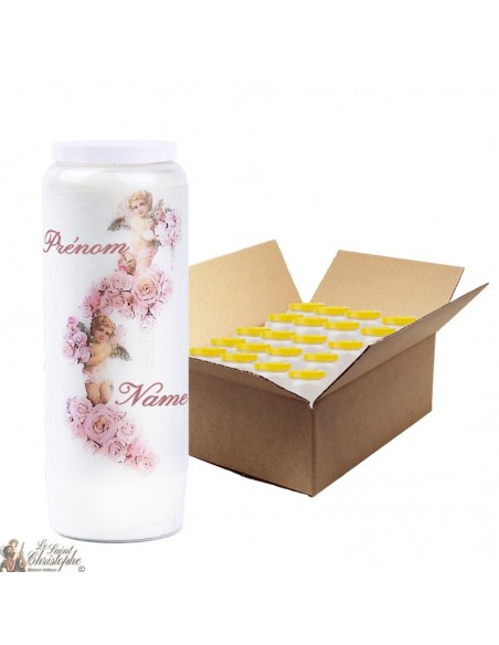 Angel Novena candles customizable first names - 20 pieces